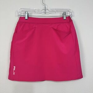 RLX Ralph Lauren Skort Women's XS Pink Golf Stretch Pleated Athletic Performance